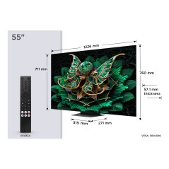 TCL 55C7K 55" 4K Ultra HD Smart TV - Stunning Metallic Design, Wi-Fi Enabled, 1397 cm Display - Experience Cinematic Excellence!